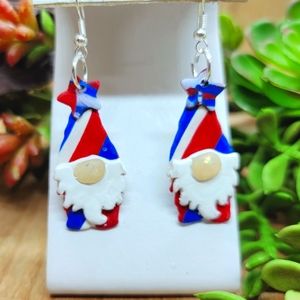 HAND CRAFTED Polymer clay gnome earrings
